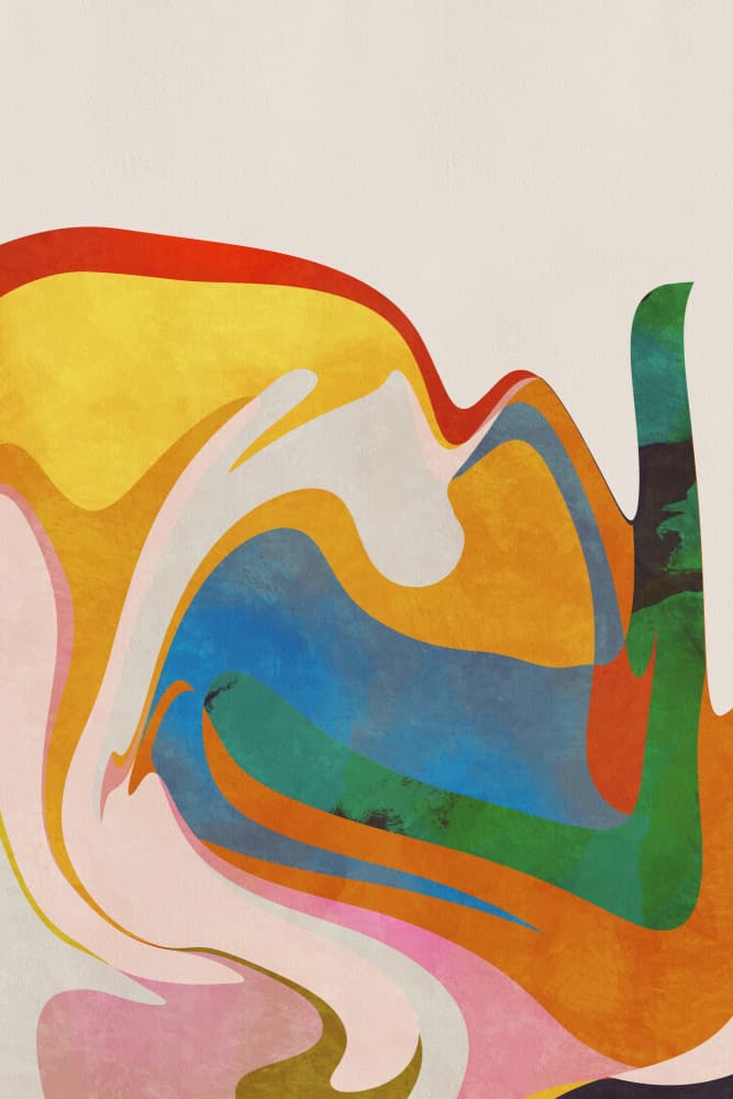 Organic Bauhaus Waved by Ana Rut Bre — canvas wall art