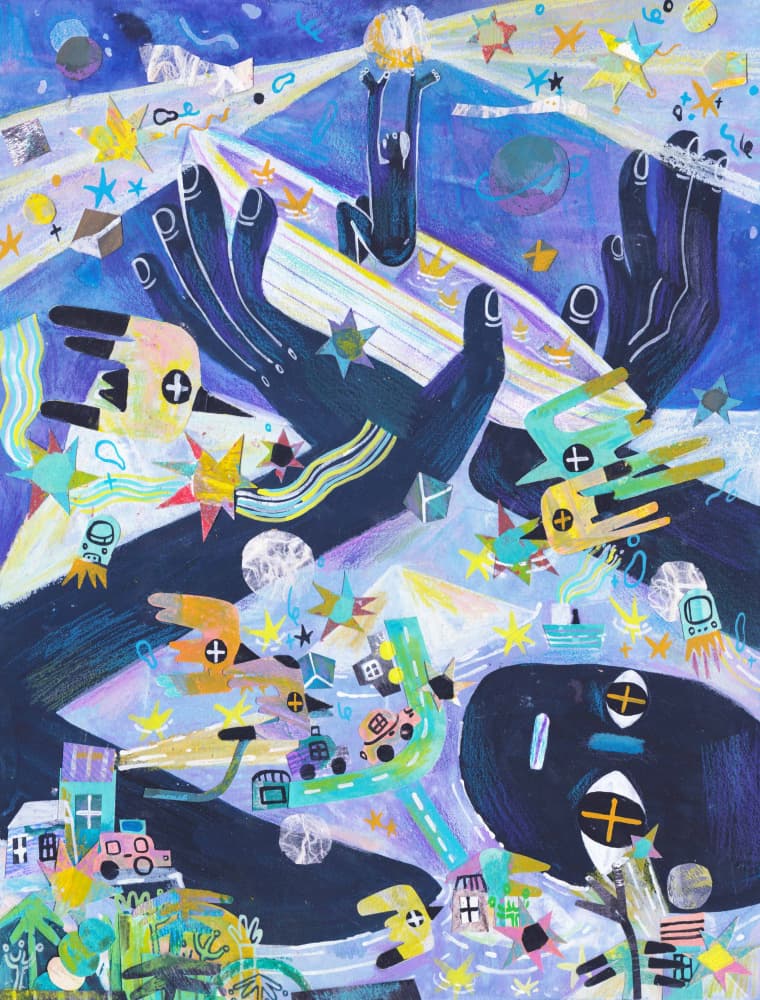 Vibrant Cosmic Path by Changyu Zou — canvas wall art