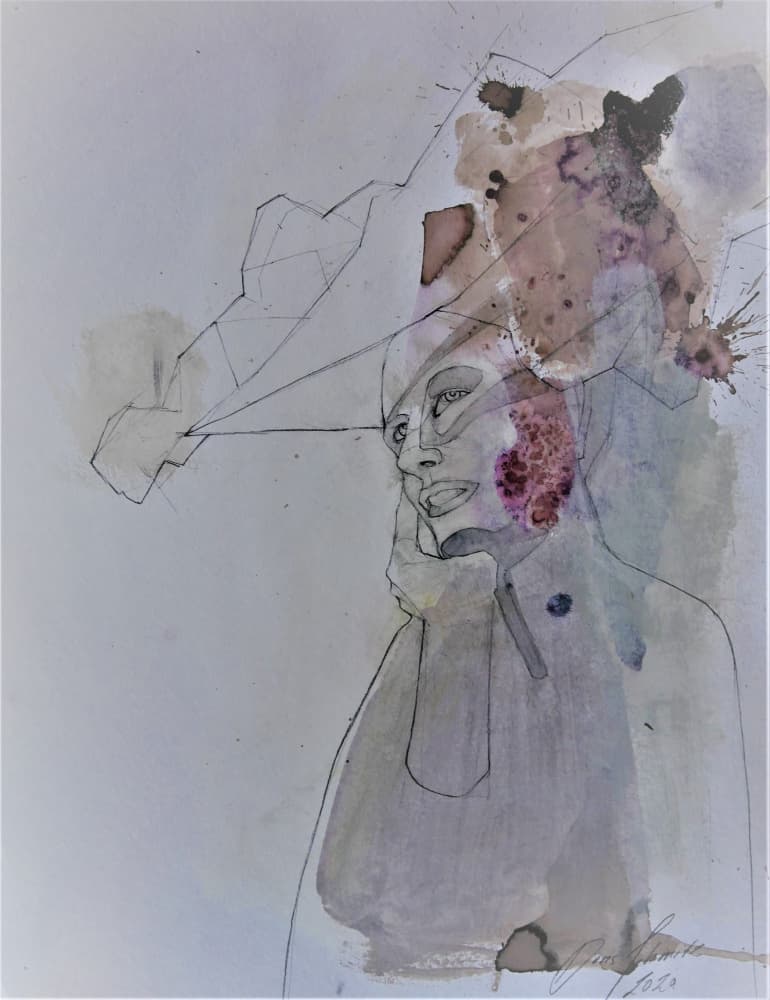 Pensive Gaze by Doris Schmitz — canvas wall art