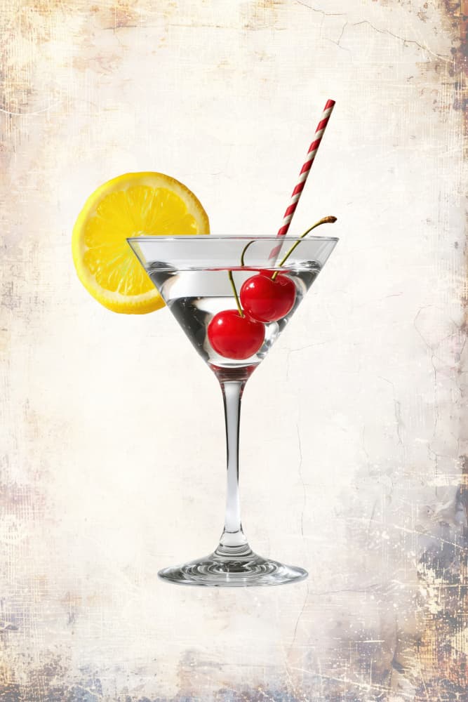 Cherry Lemon Martini by Rafal Kulik — canvas wall art