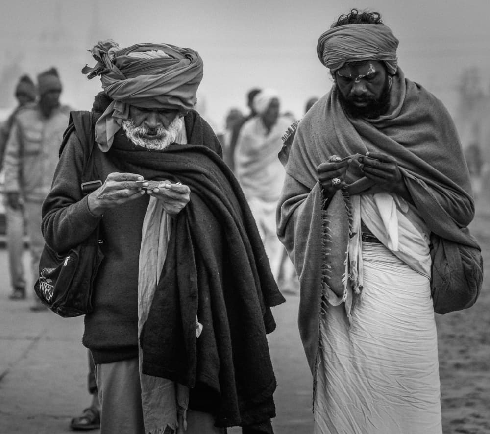 Indian Holy Men by ADIREK M — canvas wall art