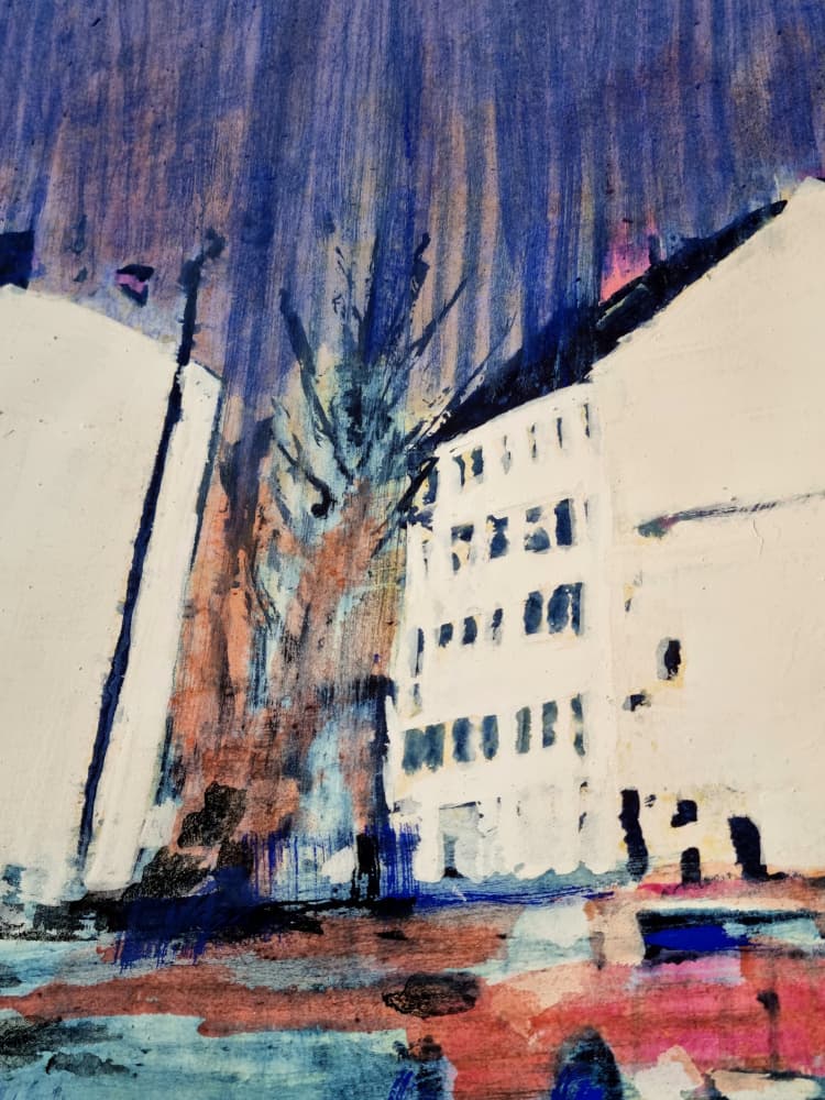 City Street Abstraction by David Antonides — canvas wall art