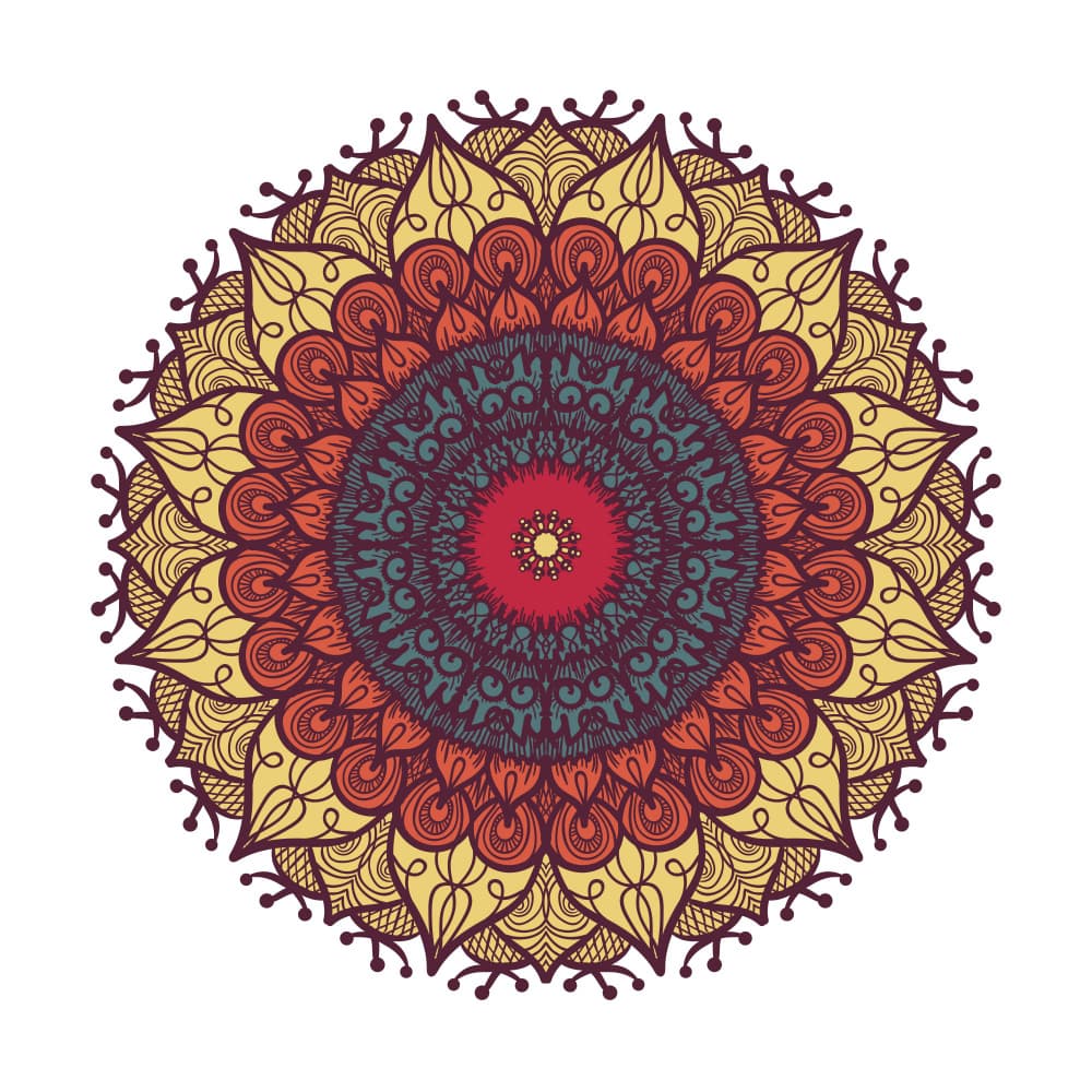 Colorful Ornate Mandala by Marika Barsrsind — canvas wall art