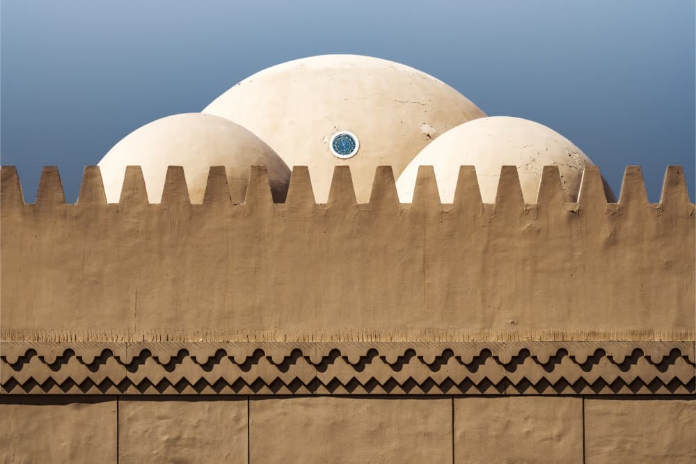 Desert Architecture Blue Sky by Linda Wride — canvas wall art