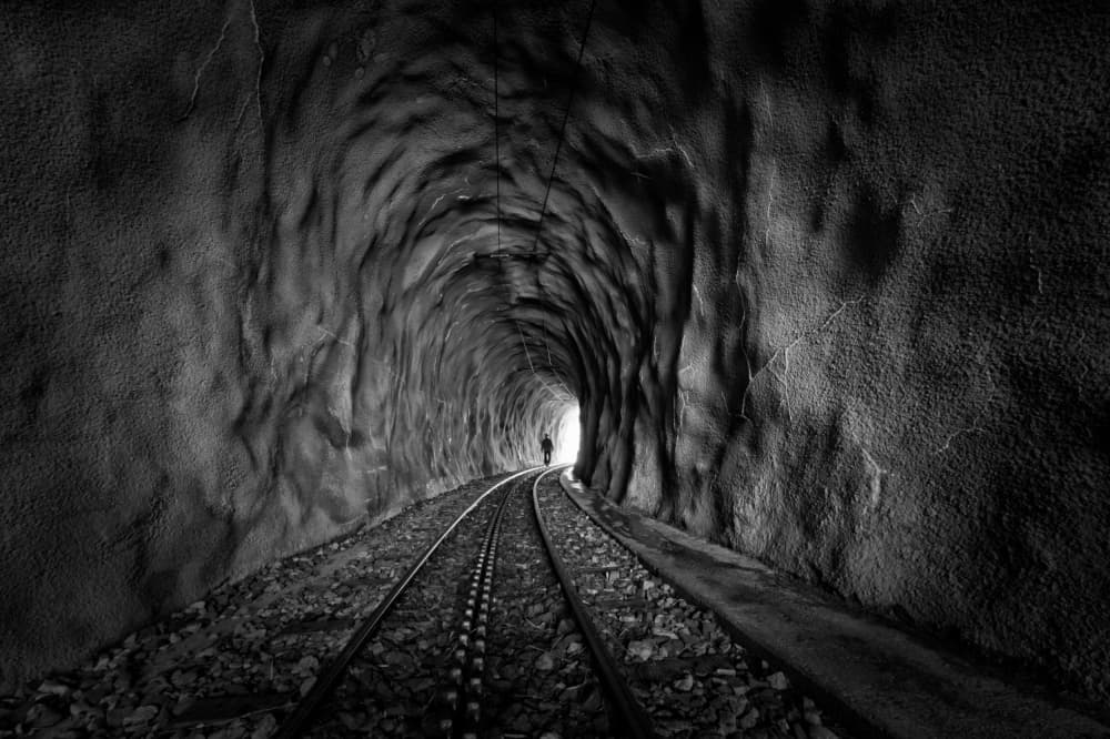 Light At End Tunnel by Vito Guarino — canvas wall art