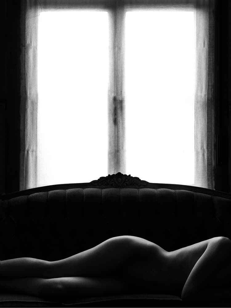 Sensual Window Silhouette by Ton Dirven — canvas wall art