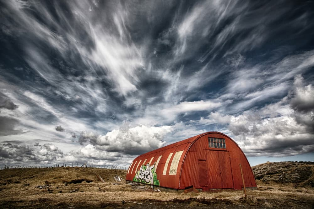 Red Barn Dramatic Sky by Þorsteinn H. Ingibergsson — canvas wall art