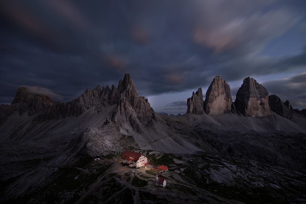 Dolomites Nightfall Glow by Simoon — canvas wall art