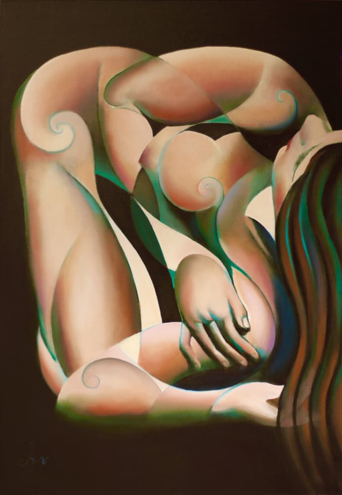 Serene Abstract Nude by Corné Akkers — canvas wall art