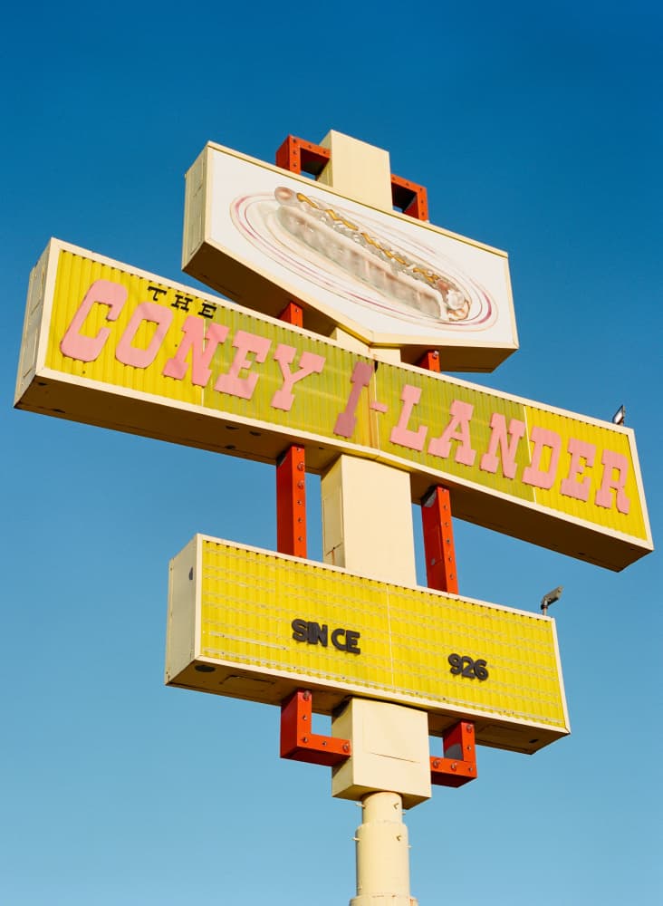 Vintage Hot Dog Sign by Bethany Young — canvas wall art