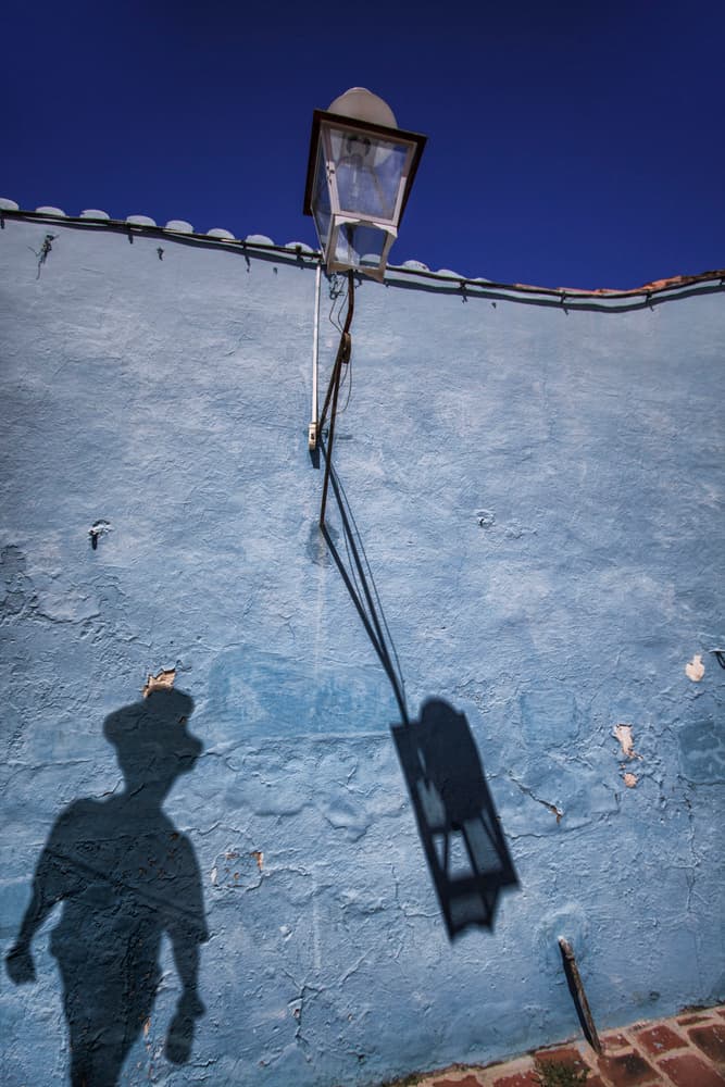 Blue Wall Shadows by Svetlin Yosifov — canvas wall art