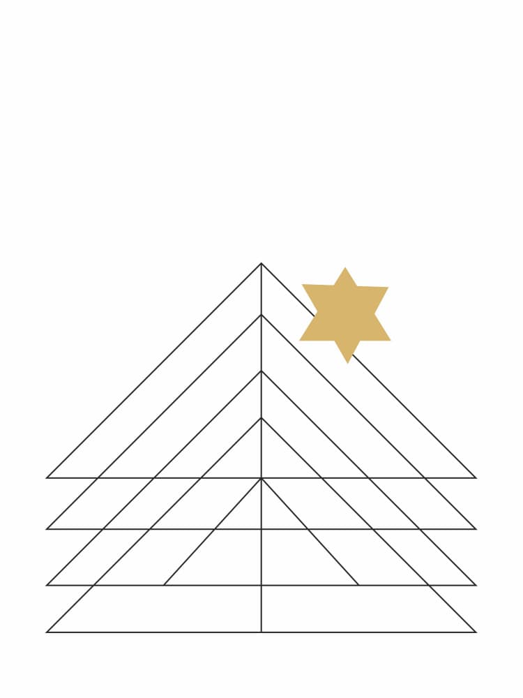 Minimal Geometric Christmas Tree by Nilesh Kulkarni — canvas wall art