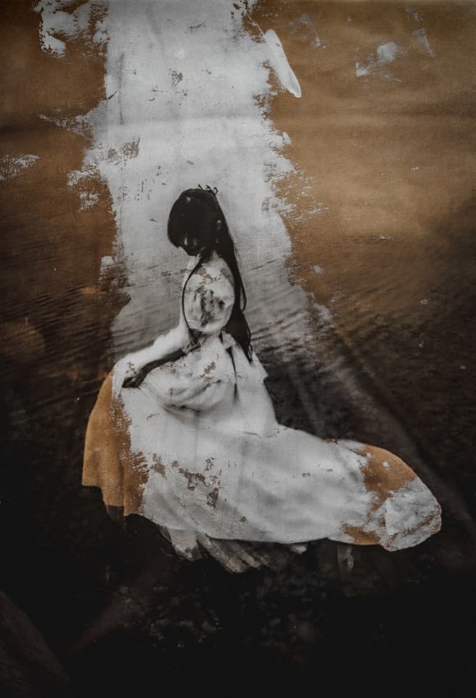 Melancholy White Dress by Kurosaki Sangan — canvas wall art