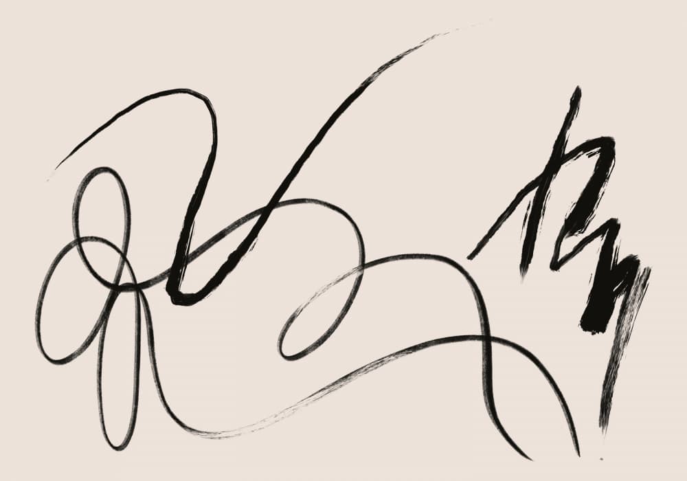 Modern Gestural Lines by Little Dean — canvas wall art