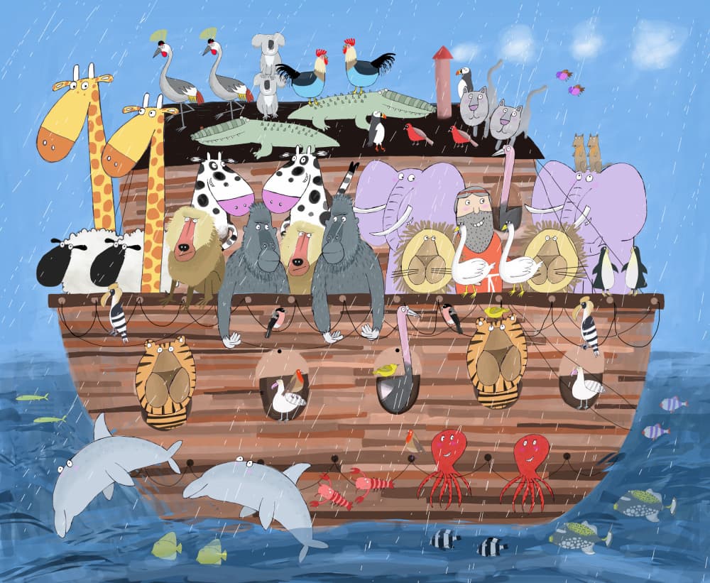 Noah's Ark Adventure by Carla Daly — canvas wall art