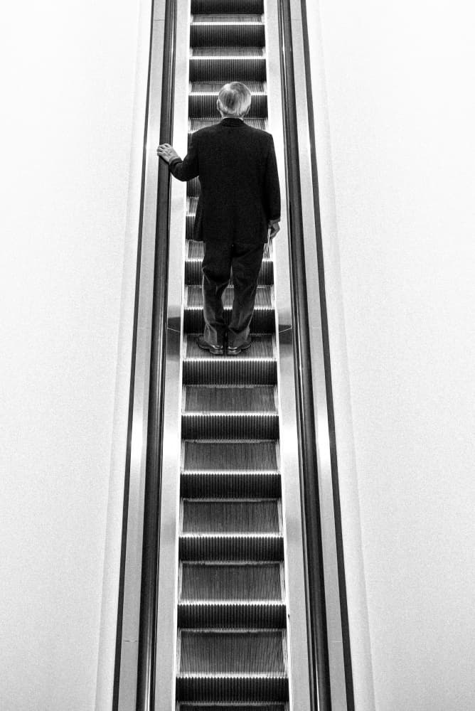 Solitary Escalator Climb by Kentaro Watanabe — canvas wall art