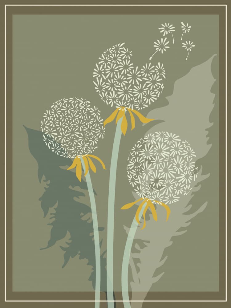 Gentle Dandelion Flight by Annick — canvas wall art