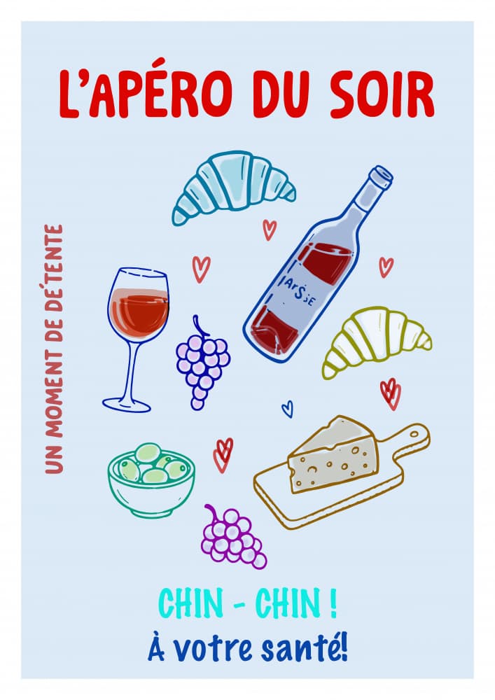 Relaxing French Aperitif by casa cartissi — canvas wall art