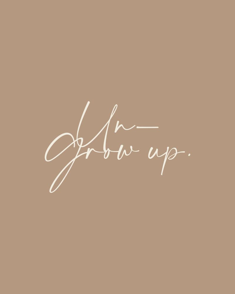 Un- Grow Up Script by Uma Gokhale — canvas wall art