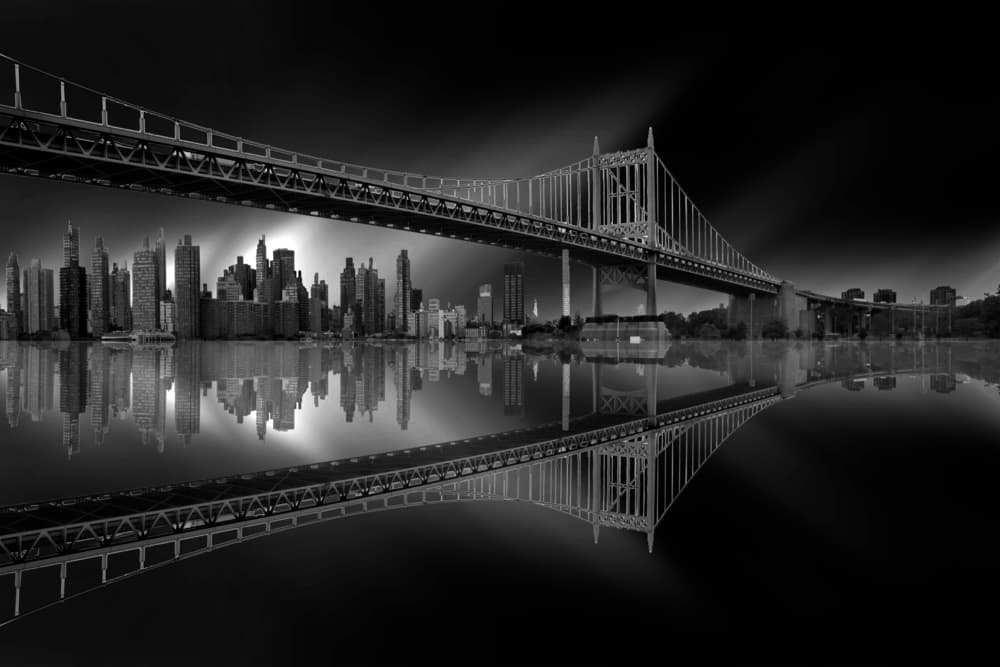 Night City Reflections by Ibrahim Nabeel — canvas wall art