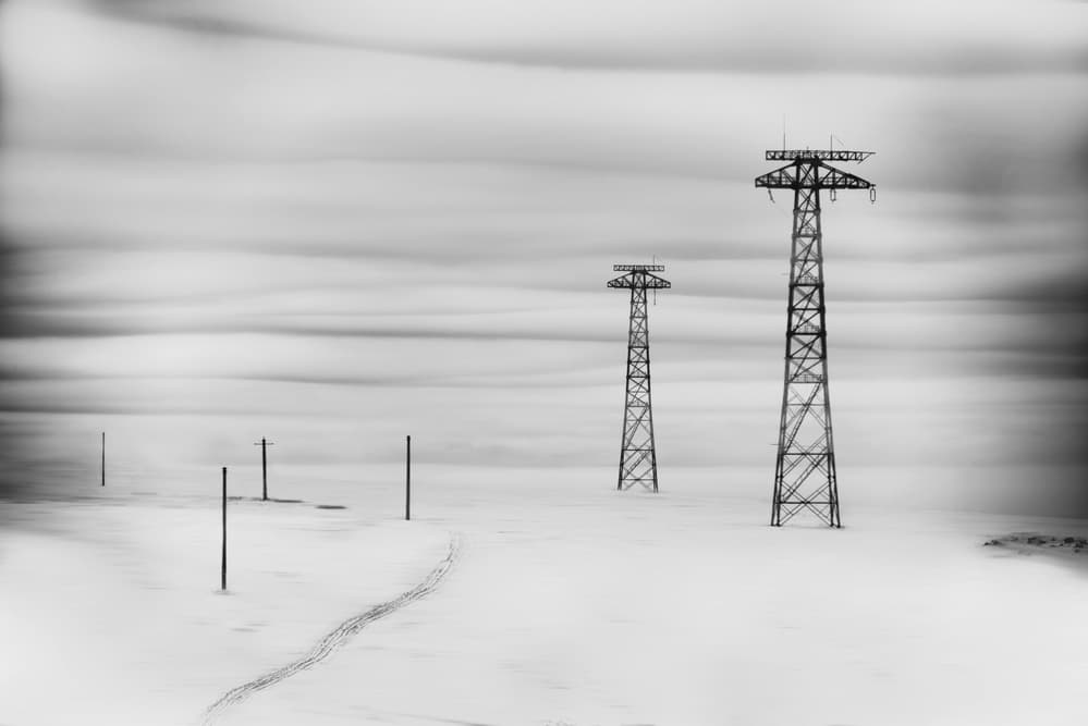 Misty Winter Towers by Marchevca Bogdan — canvas wall art