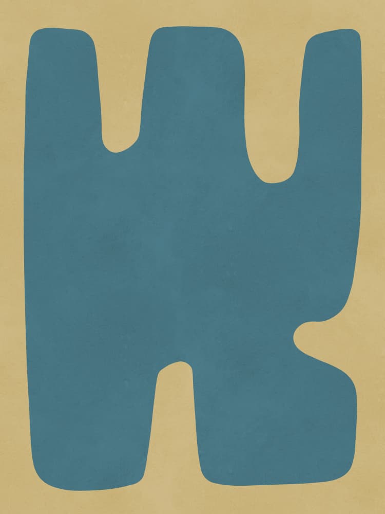 Organic Teal Abstract by Vitor Costa — canvas wall art