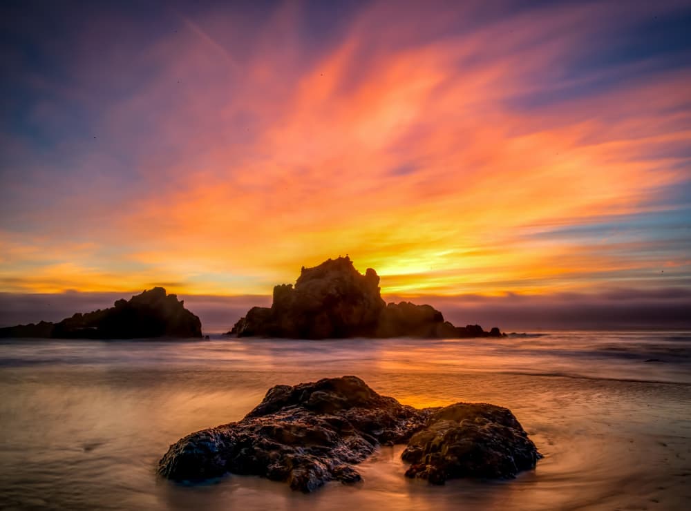Vibrant Sunset Seascape by Rob Darby — canvas wall art