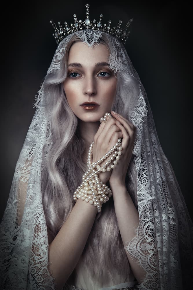 Ethereal Veiled Queen by Siegart — canvas wall art