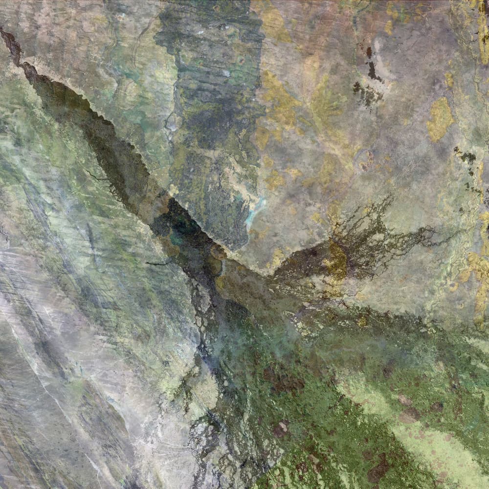 Aerial River Delta by Pelin Atilla — canvas wall art
