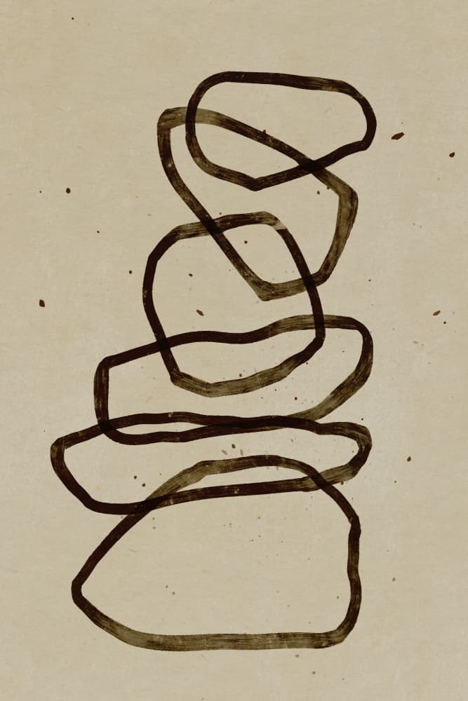 Stone Balance Lines by Treechild — canvas wall art