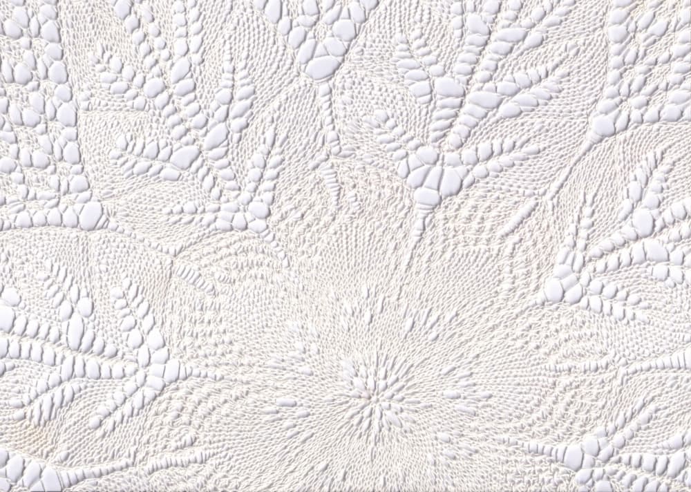 Soft Cream Lace Pattern by Maira Ribena — canvas wall art