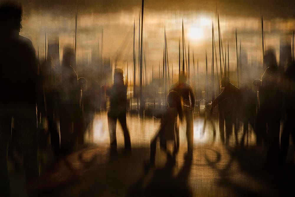 Golden Hour Marina by Ekkachai Khemkum — canvas wall art