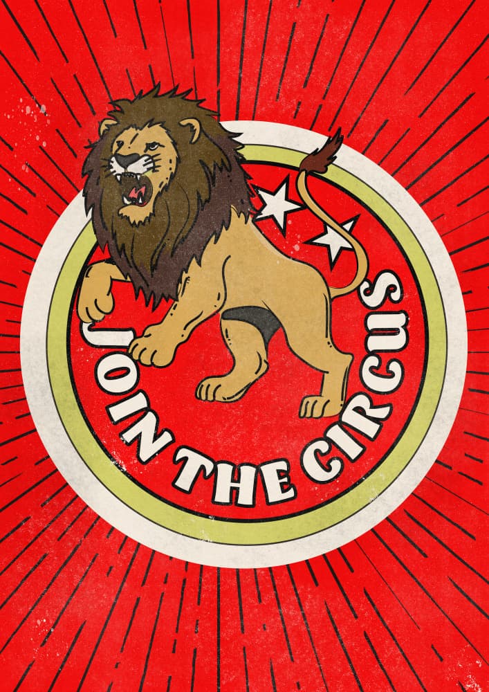 Vintage Circus Lion