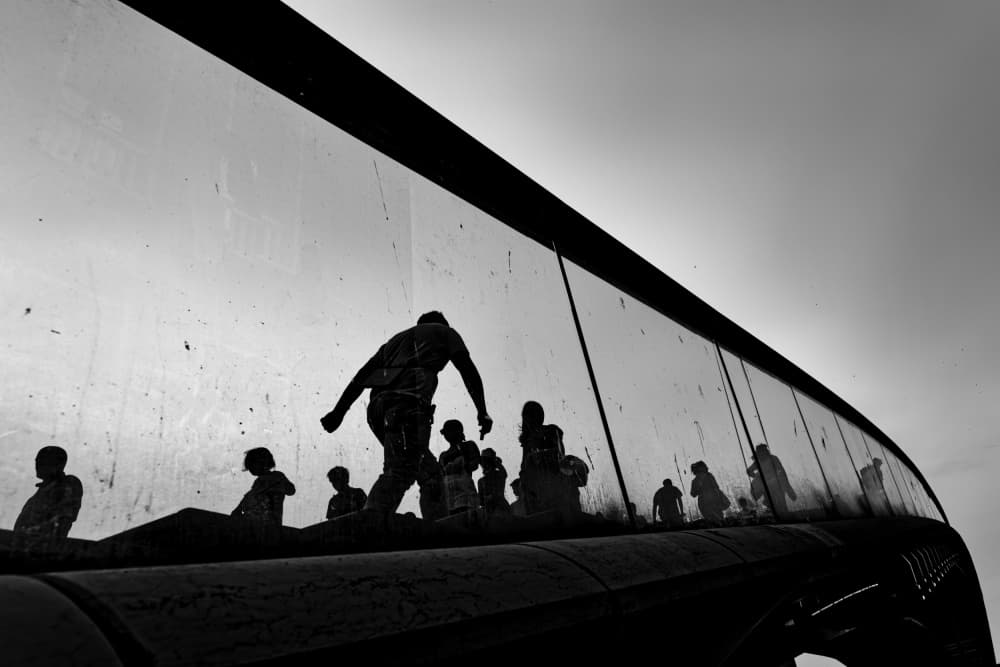 Reflective Urban Passage by Andreas Timar — canvas wall art