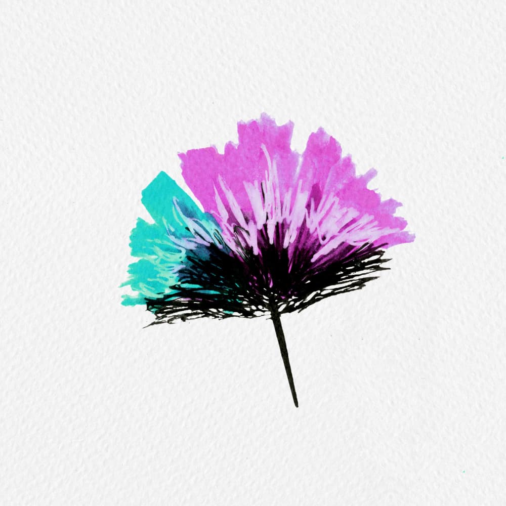 Vibrant Abstract Bloom by Michele Channell — canvas wall art
