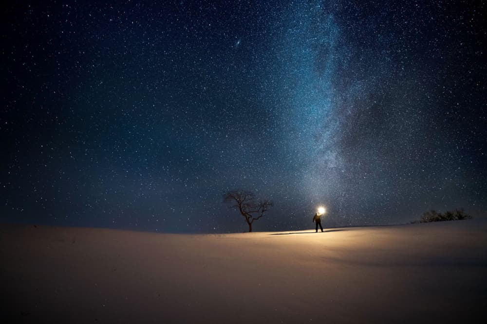 Man Under Starry Night by Grace Guo APA — canvas wall art