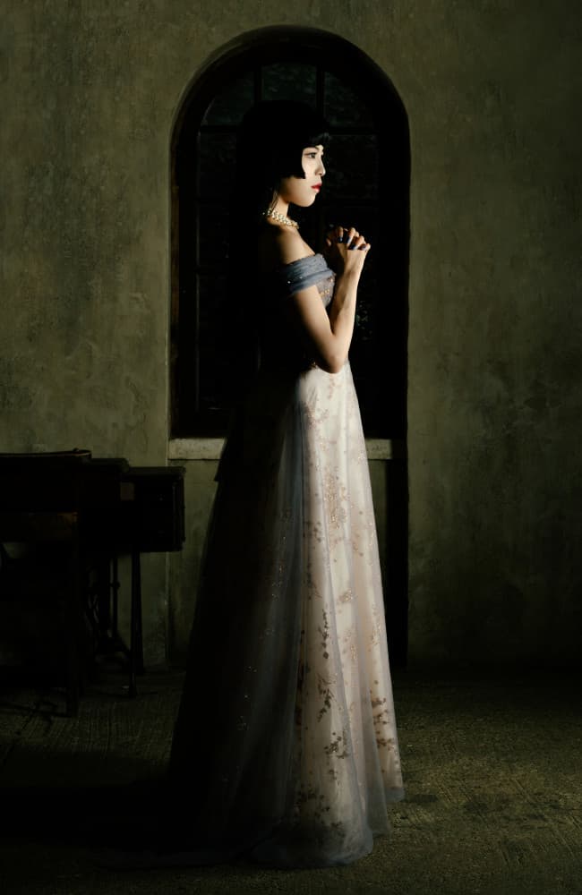 Pensive Woman In Gown by Taketoshi Onodera — canvas wall art