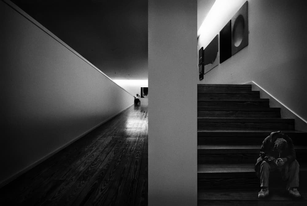 Lonely Man Modern Interior by Abilio Silveira — canvas wall art