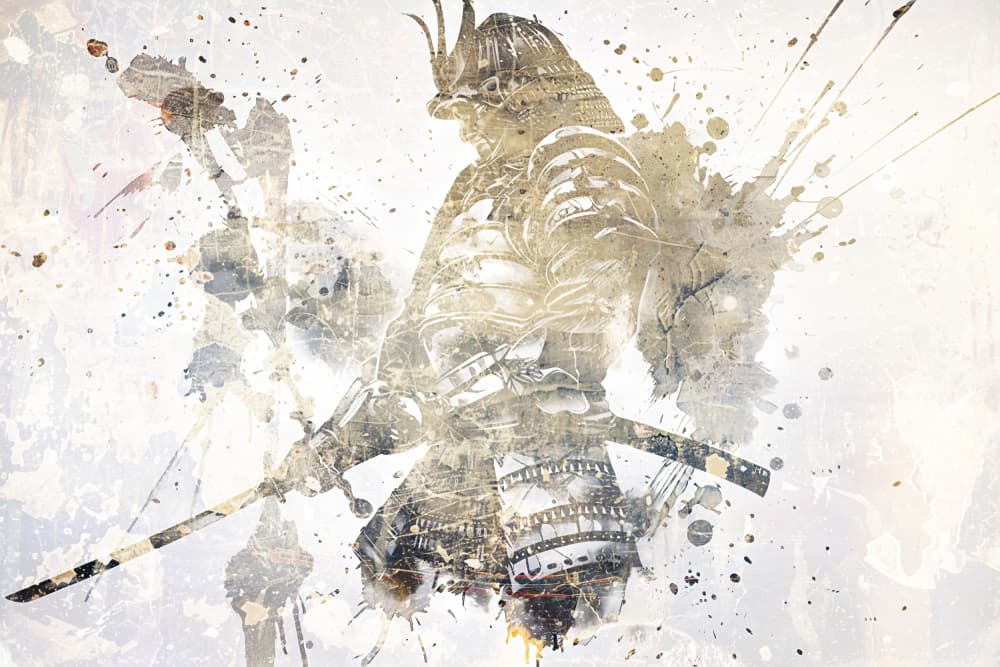 Golden Samurai Warrior by Rafal Kulik — canvas wall art