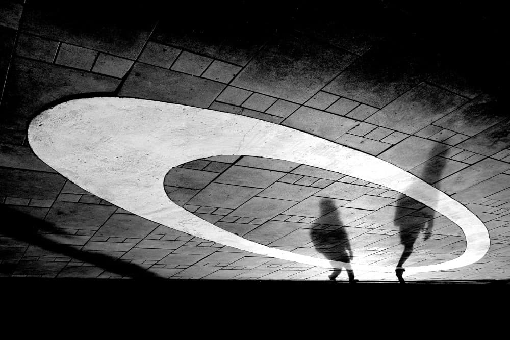 Mysterious Urban Walkers by Panfil Pirvulescu — canvas wall art