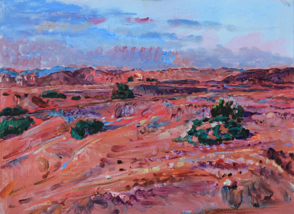Red Desert Horizon by Andrii Kutsachenko — canvas wall art