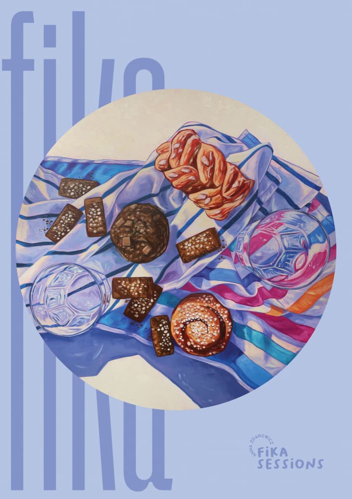 Cozy Fika Treats by Anna Zdanowicz — canvas wall art
