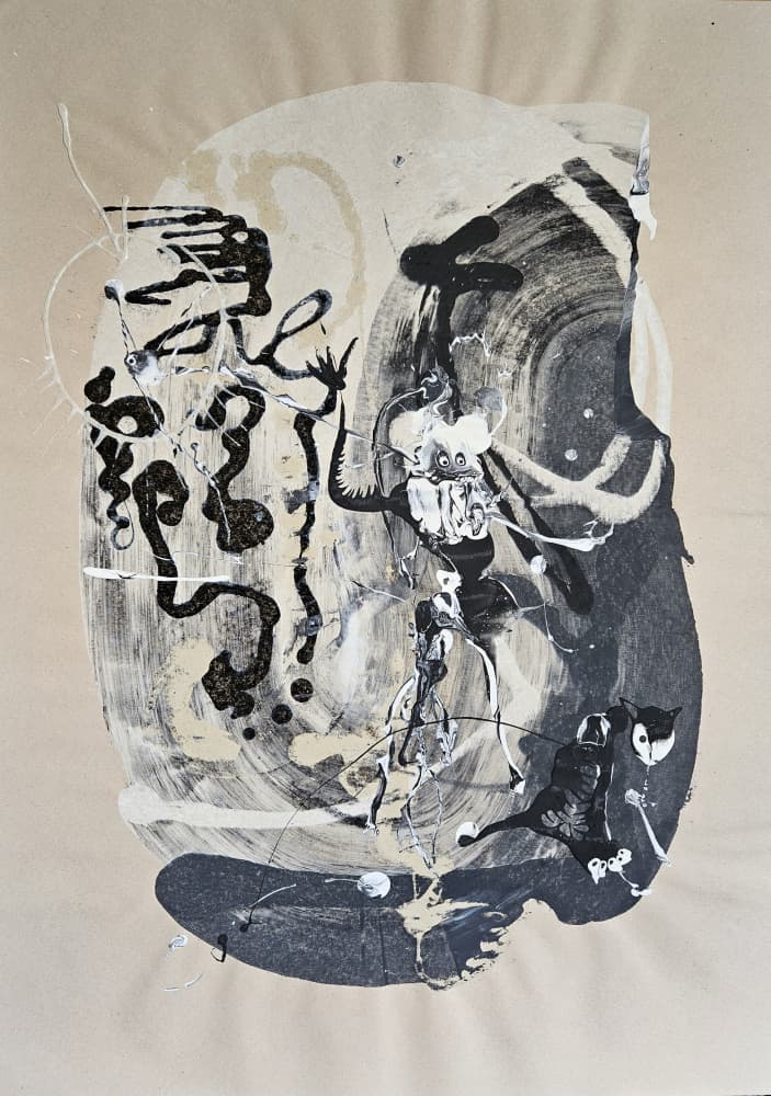 Monochromatic Abstract Gestures by Stefano Mazzolini — canvas wall art