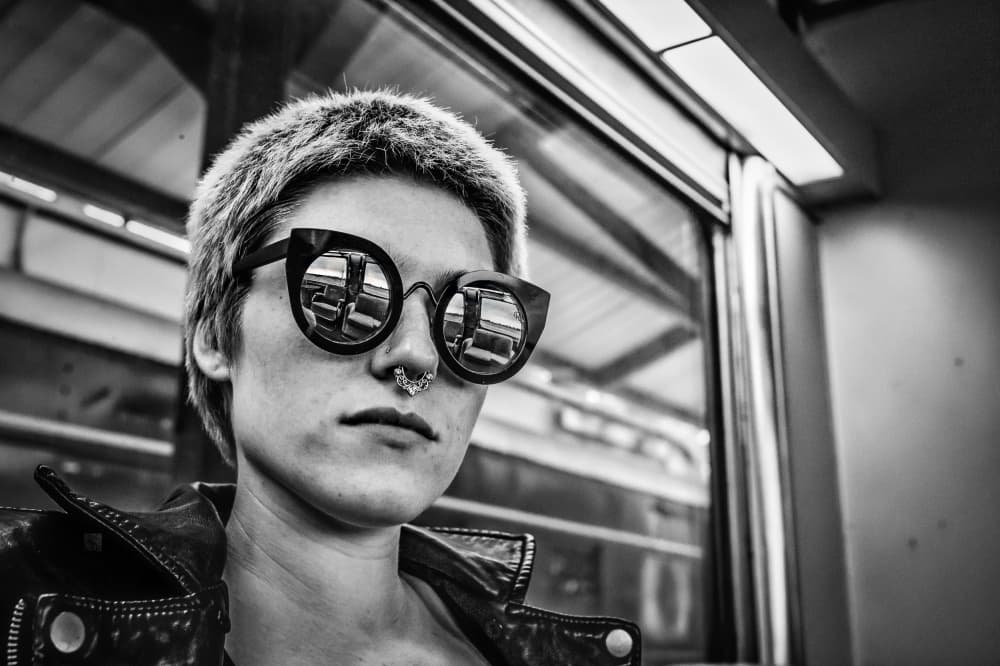 Subway Window Gaze by Steve Hermann — canvas wall art
