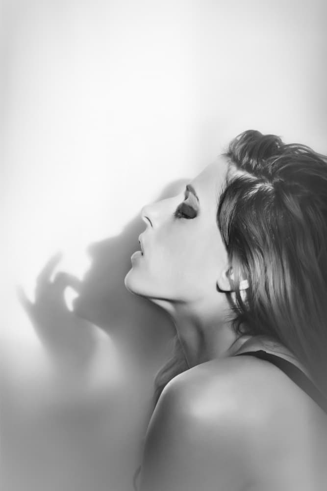 Sensual Shadow Profile by Riccardo Liporace — canvas wall art
