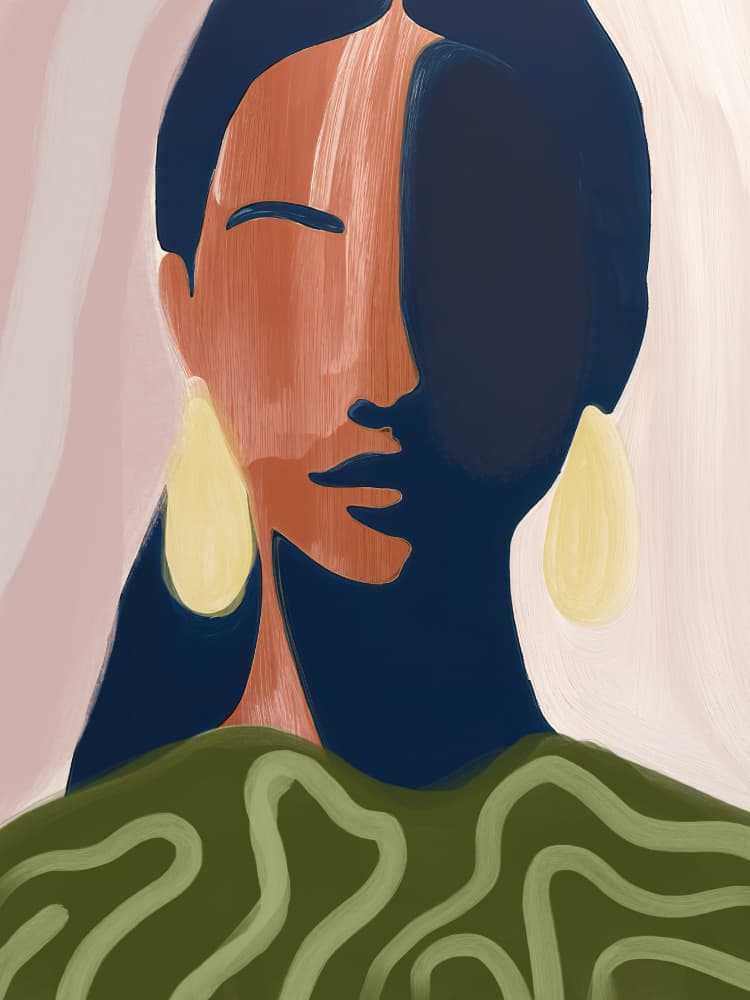 Serene Abstract Woman by Studio Palette — canvas wall art