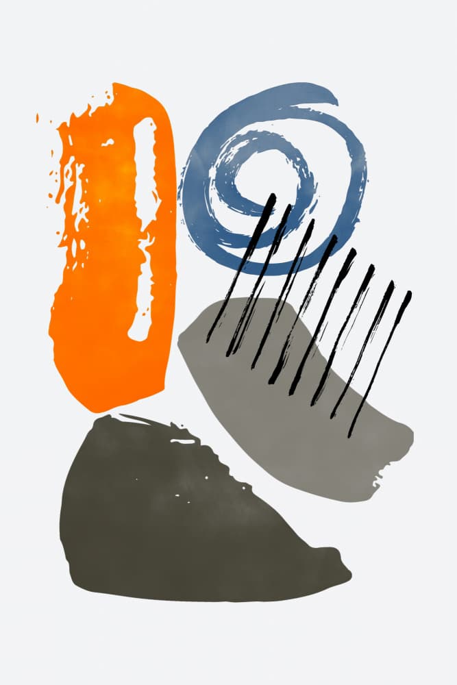 Abstract Organic Shapes by Vesuvik Designs — canvas wall art
