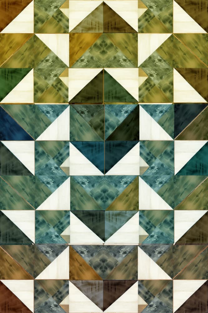 Textured Geometric Triangles by cartissi — canvas wall art