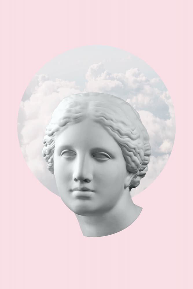 Dreamy Classical Bust by Talitha McQueen — canvas wall art