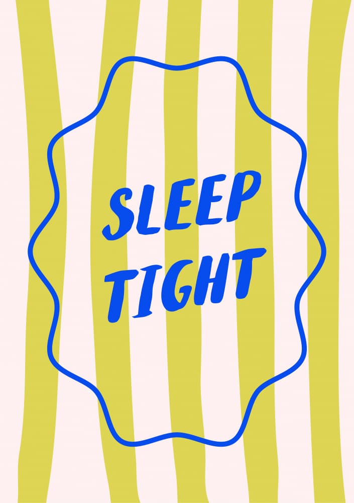 Sleep Tight Bedtime Message by Sudevi Sen — canvas wall art